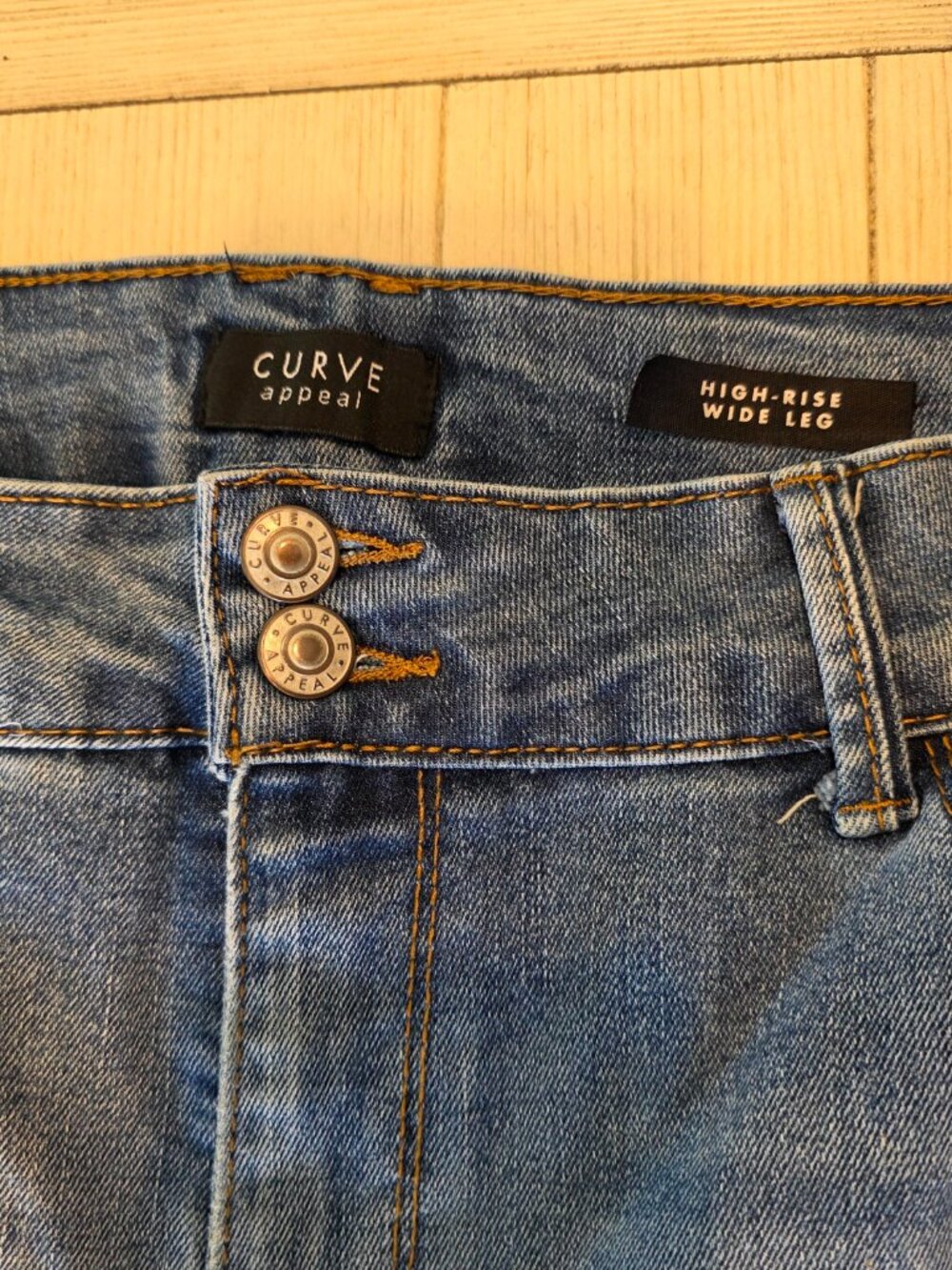 Curve Appeal French Riviera Wide Leg Crop Jeans Size 16 - Picture 5 of 7